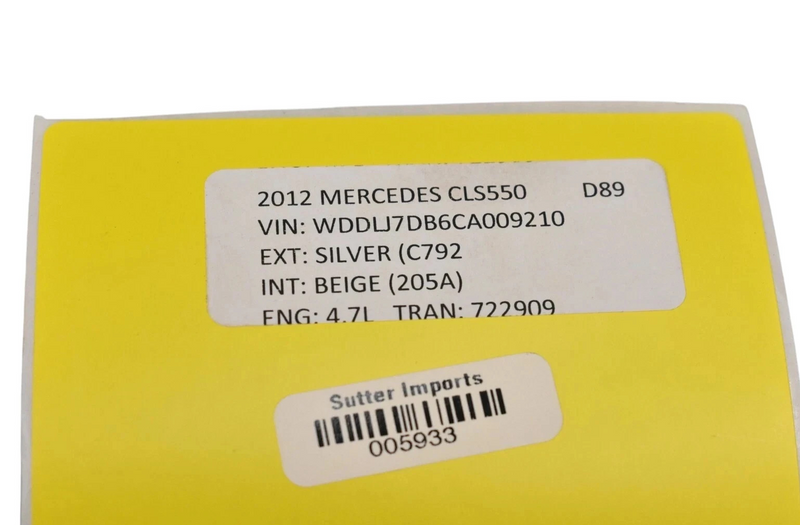 Load image into Gallery viewer, 12-14 Mercedes W218 CLS550 Front Right Passenger Seat Back Cover Panel Oem
