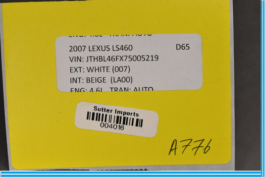 07-12 Lexus LS460 Instrument Cluster Trip Reset Switch Button Oem
