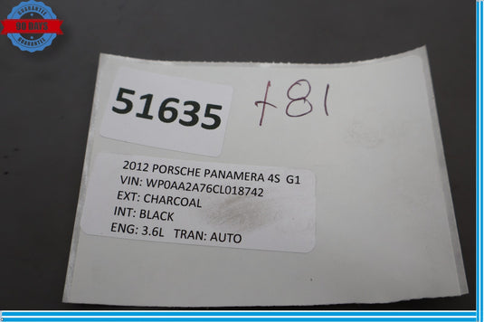 10-16 Porsche Panamera 970 Dash Dashboard Left Side Knee Bolster Trim Cover Oem