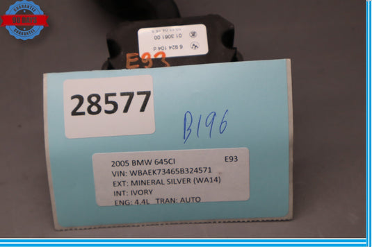 04-10 BMW 645Ci 650i Steering Column Cruise Control Switch Oem