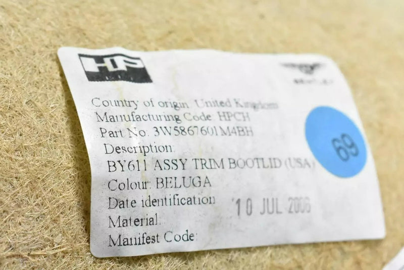 Load image into Gallery viewer, 2007 Bentley Continental Flying Spur Cover Fairing Bezel Tailgate Oem
