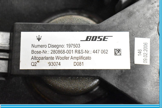 03-19 Maserati Quattroporte Rear Bose Subwoofer Sound Speaker 280868-001 Oem