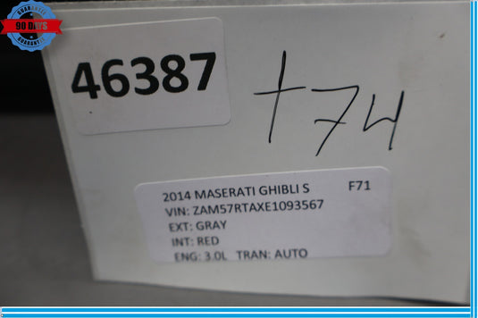 14-17 Maserati Ghibli S Front Under Cowl Air Filter Housing Box Oem