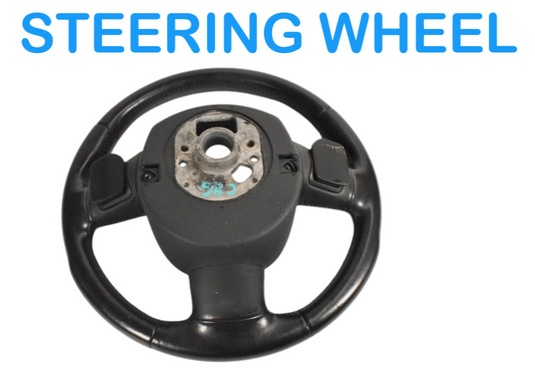 08-10 Audi A8 3 Spoke Steering Wheel Leather w/Switches 4E0419091DB OEM