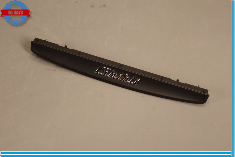 Load image into Gallery viewer, 14-18 Maserati Ghibli Center Dash Under Screen Lower Panel Cover Emblem Trim Oem
