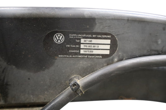 11-14 Volkswagen VW Touareg Rear Bumper Reinforcement Tow Trailer Hitch Oem