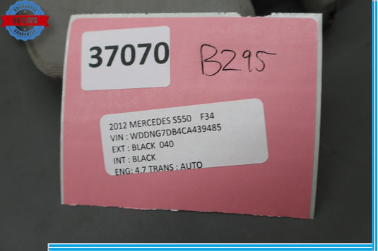 07-14 Mercedes W221 S550 S350 CL550 Right Side Sun Visor Shade Sunvisor Gray OEM