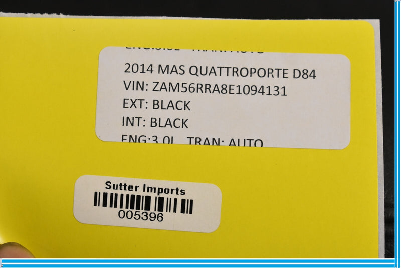 Load image into Gallery viewer, 14-17 Maserati Quattroporte Rear Seat Lower Cushion Leather Black Oem
