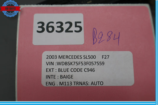 03-12 Mercedes R230 SL550 SL500 SL55 AMG Dash Console Park Assist Switch Oem