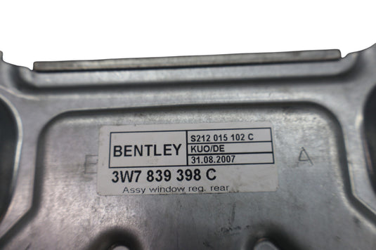 07-11 Bentley Continental Rear Right Side Quarter Window Regulator Oem