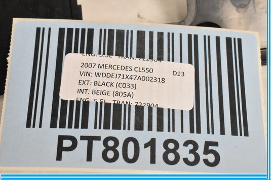 07-14 Mercedes CL550 W216 Trunk Lid Trim Panel Cover Molding 2167500193 Oem