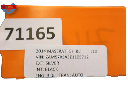 14-22 Maserati Quattroporte Ghibli Front Left Driver Side Door Shell Silver OEM