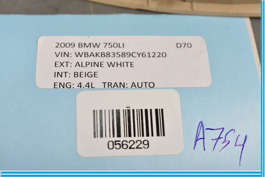 09-15 BMW 750I 750LI F01 F02 Front Right Passenger Side Door Window Switch Oem