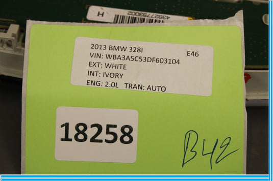12-18 BMW 320i 328i F30 Rear Interior Roof Overhead Reading Dome Lamp Oem