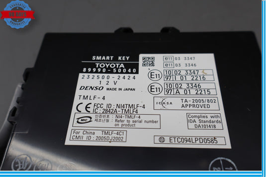 07-09 Lexus LS460 LS460L Smart Keyless Control Module Unit 89990-50040 Oem