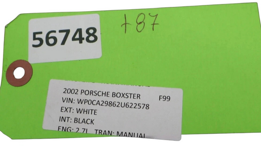 97-12 Porsche Boxster Front Upper Overhead Windshield Roof Cover Trim Panel Oem
