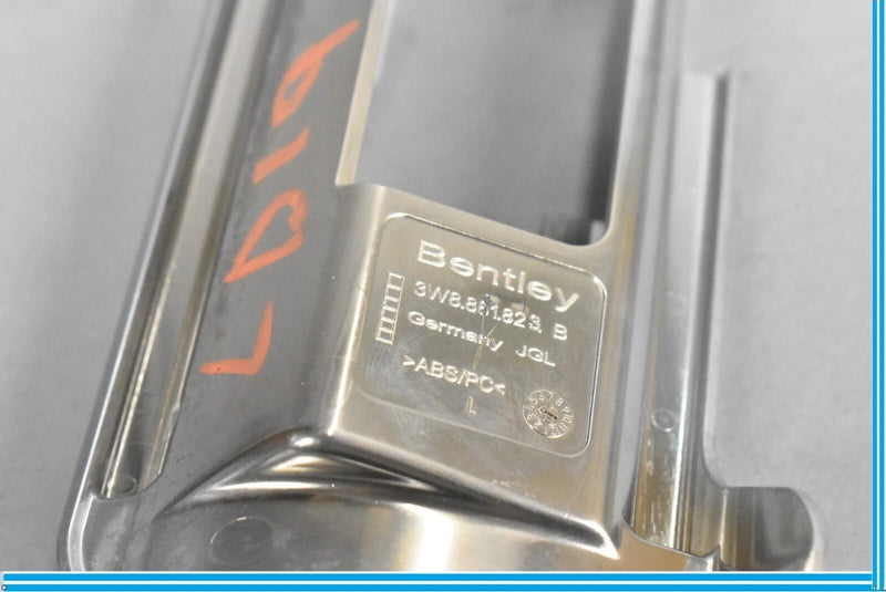 Load image into Gallery viewer, 2008 Bentley Continental Front Left Seat Frame Cover Chrome 3W8881823B OEM
