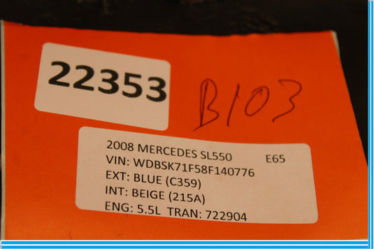 03-08 Mercedes SL500 SL550 Left Driver Side Front Door Speaker A2208202402 Oem