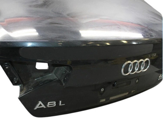 11-14 Audi A8L A8 Quattro Rear Trunk Lid Deck Assembly Black 4H0827023B OEM