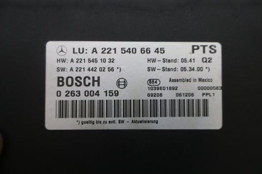 07-14 Mercedes W216 CL550 S550 S63 Parktronic Control Module PDC 2215406645 Oem