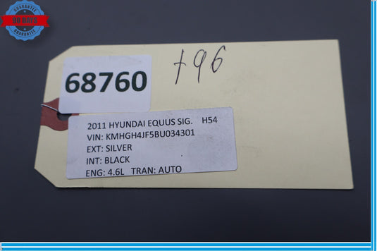 11-13 Hyundai Equus Gas Engine Motor Air Intake Duct Oem