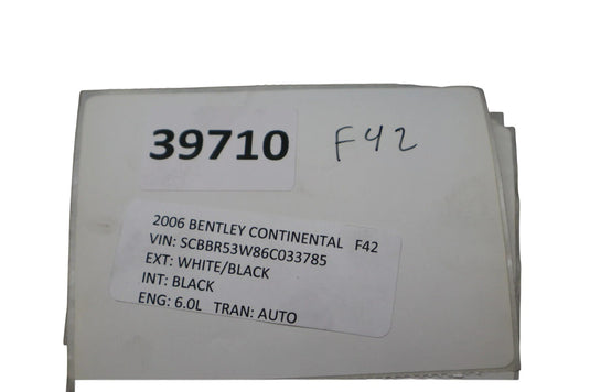 06-12 Bentley Continental Rear Left Driver Side Trunk Panel Cover Trim Oem