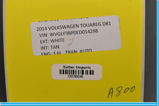 11-14 Volkswagen VW Touareg Terrain Selection Switch Differential Lock Oem