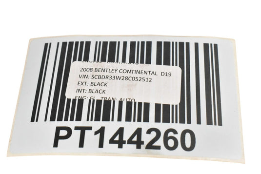 03-13 Bentley Continental GT Windshield Washer Fluid Tank Bottle Reservoir OEM