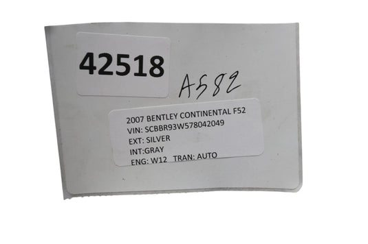 03-12 Bentley Continental GTC GT Left Side Turbocharger Turbo Air Guide Pipe Oem