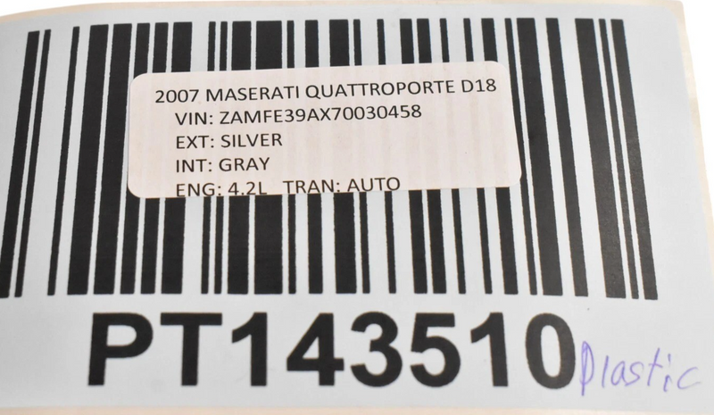 Load image into Gallery viewer, 03-13 Maserati Quattroporte Rear Right Side Window Weather Strip Seal Oem
