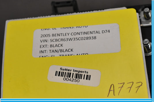 05-12 Bentley Continental Battery Fuse Control Terminal Holder Oem