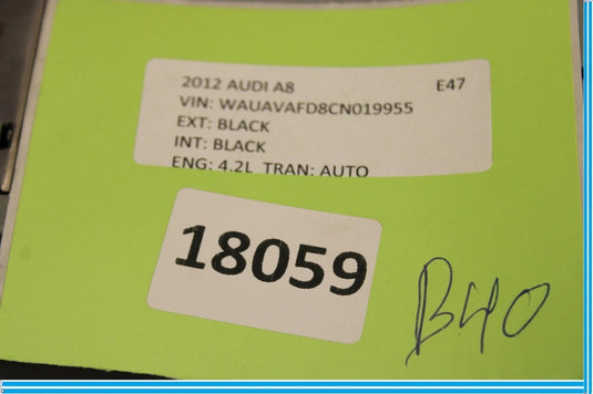 2012 Audi A8 Quattro Audio Radio CD Player Receiver Head Unit Black DA103858 OEM