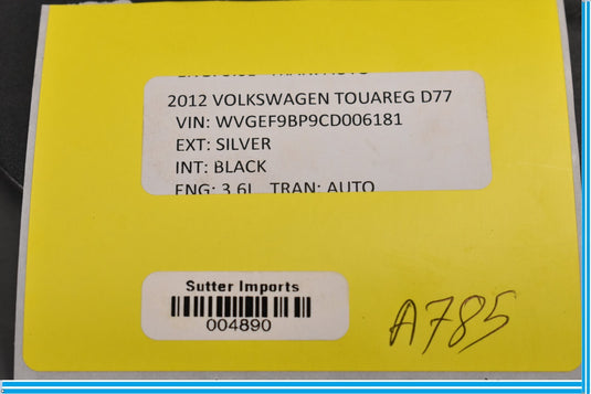 11-17 Volkswagen VW Touareg Fuel Tank Filler Pocket Door Lid Flap Cover Oem