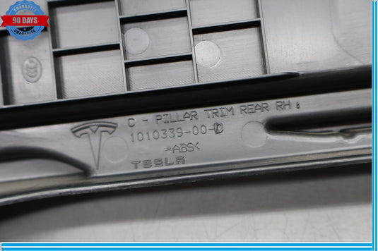 12-20 Tesla Model S Rear Right Side Upper C-Pillar Cover Trim Panel Oem