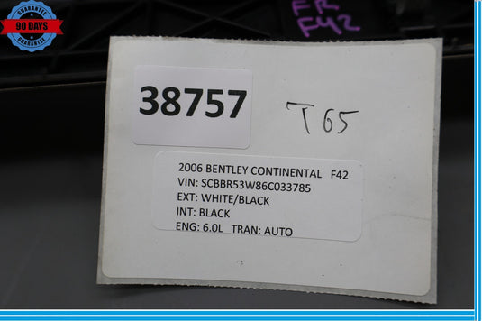 06-12 Bentley Continental Flying Spur Right Passenger Side Door Step Sill Oem