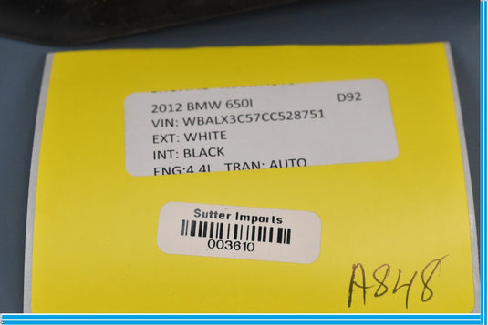 12-18 BMW 650i 640i F12 Rear Right Passenger Drip Rail Cover Trim Panel Oem