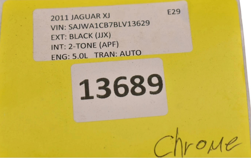 Load image into Gallery viewer, 10-18 Jaguar X351 XJ XJL Rear Left Door Quarter Window Trim Molding Chrome Oem
