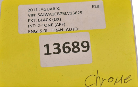 10-18 Jaguar X351 XJ XJL Rear Left Door Quarter Window Trim Molding Chrome Oem