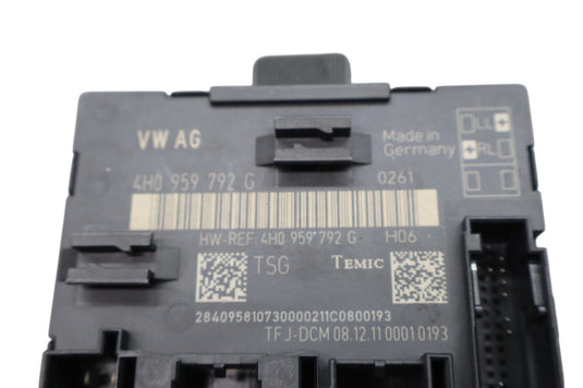 12-18 Audi A8 A8L Quattro Front Right Passenger Side Door Control Module Oem
