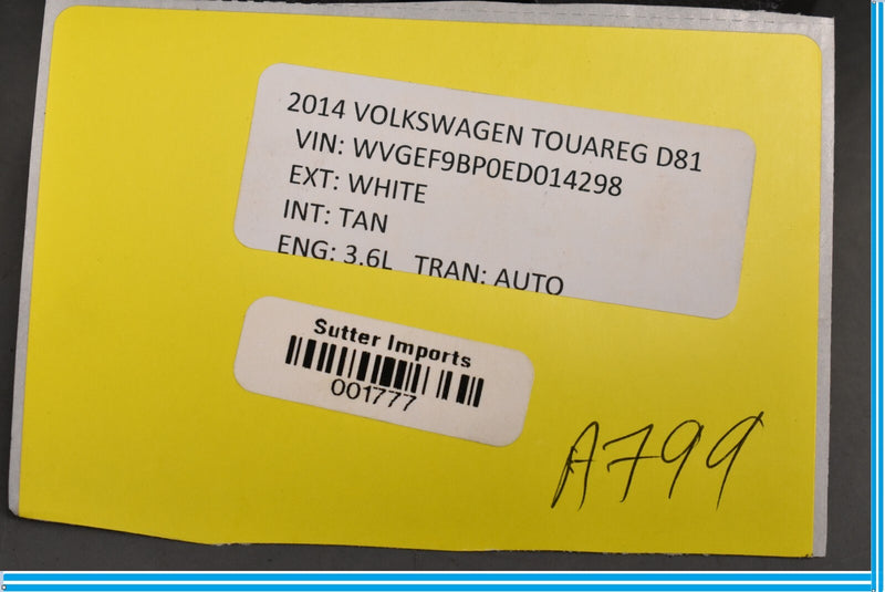 Load image into Gallery viewer, 11-17 Volkswagen VW Touareg Rear Tailgate Trunk Latch Trim Cover Black Oem
