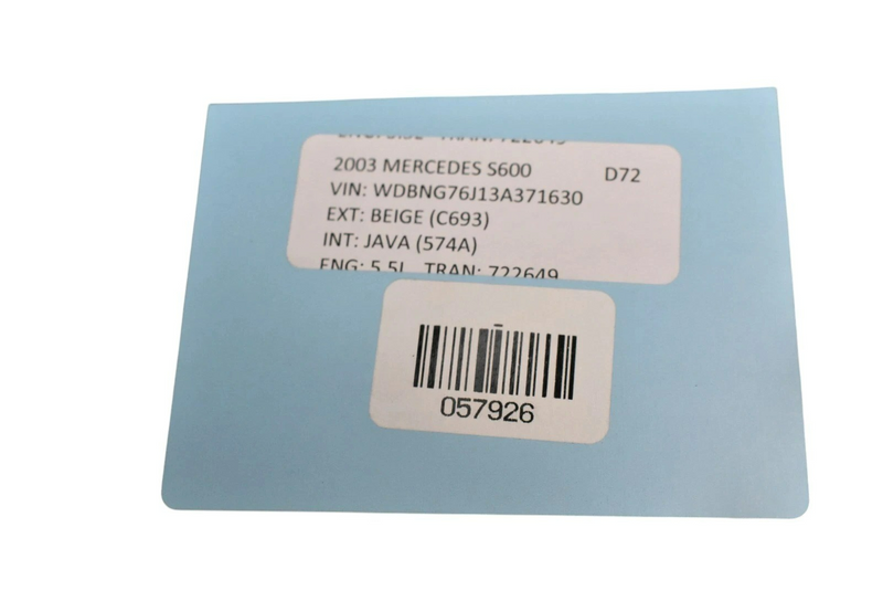 Load image into Gallery viewer, 00-06 Mercedes S600 Rear Right Passenger Side Door Window Auto Glass Oem
