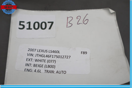 07-09 Lexus LS460 Front Left Driver Side Door Control Module 8922250280 Oem