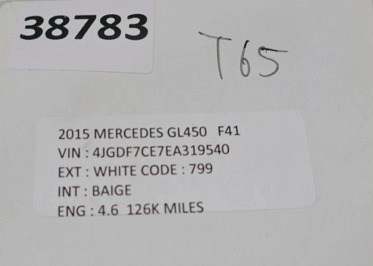 12-19 Mercedes X166 GL450 GLS550 Front Left Side Cowl Panel Cover 1668310041 Oem