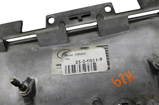 03-10 Bentley Continental GT Rear Center Console A/C Air Vent Trim Black Oem