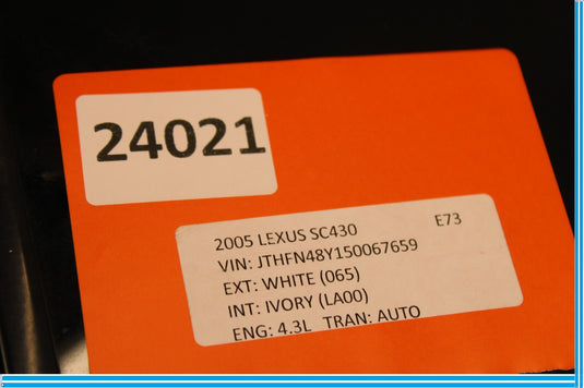 02-10 Lexus SC430 Rear Left Driver Side Door Quarter Window Glass Oem