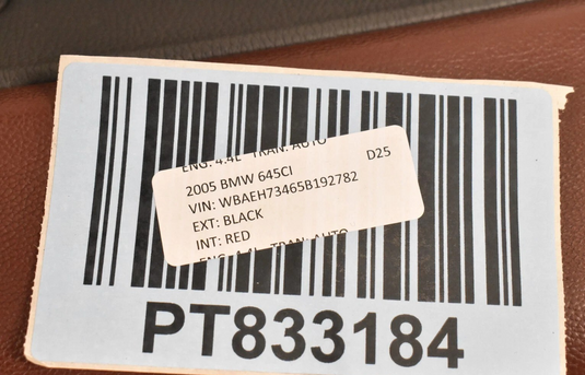 04-05 BMW E64 645Ci Front Left Driver Side Interior Door Panel 51417115503 Oem