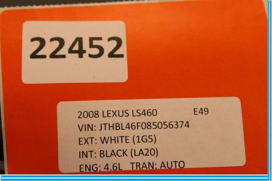 07-12 Lexus LS460 Air Cleaner Intake Resonator Duct Tube Hose Pipe Oem