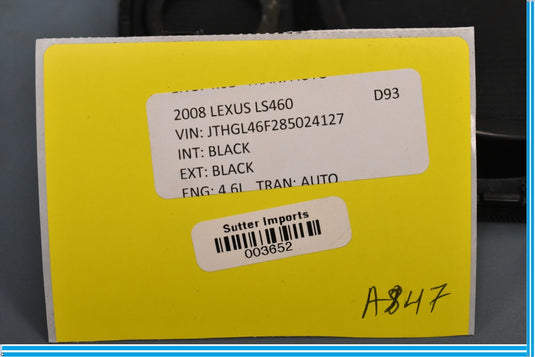 07-12 Lexus LS460 Dash Center Speaker Trim Grille Panel Cover Oem