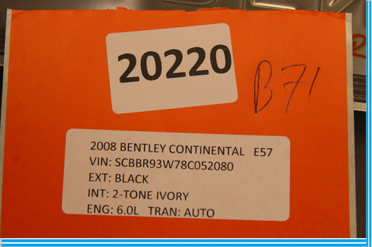 06-12 Bentley Continental Sedan Rear Right Sill Scuff Cover Step Plate Oem