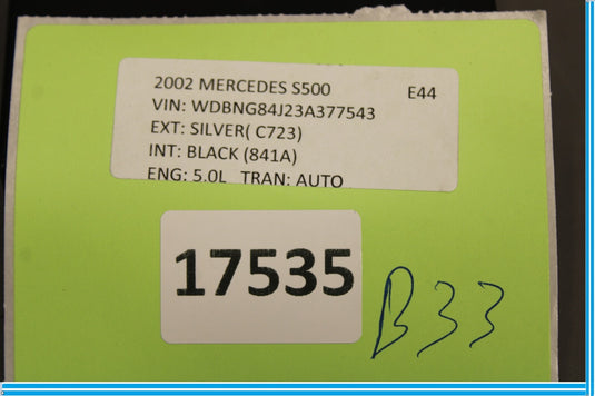 03-06 Mercedes S500 S600 Central Gateway Control Module Unit ECU Oem